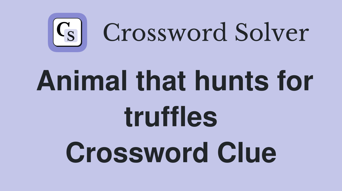 Animal that hunts for truffles Crossword Clue