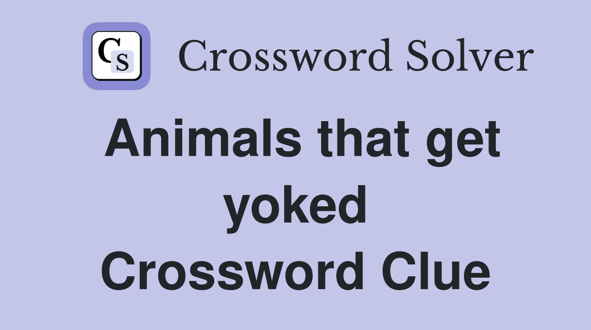 Animals that get yoked Crossword Clue