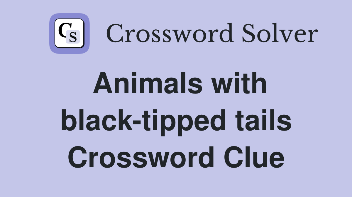 Animals with black-tipped tails Crossword Clue
