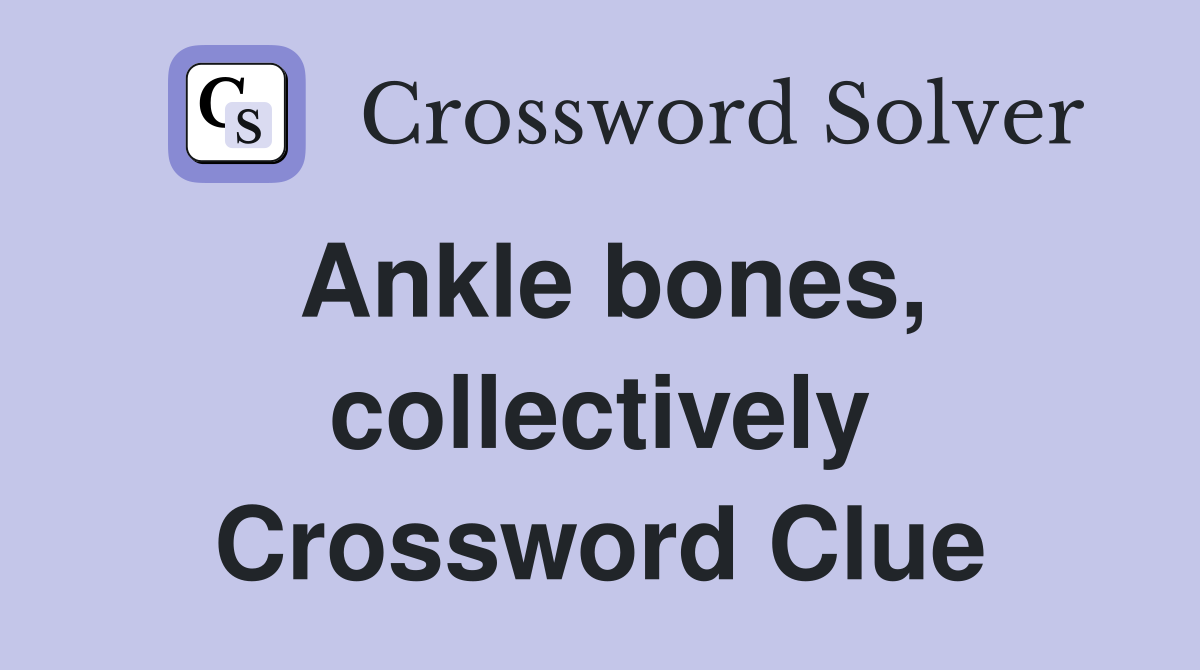 Ankle bones, collectively Crossword Clue