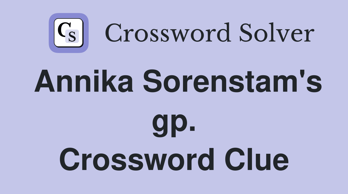 Annika Sorenstam's gp. Crossword Clue