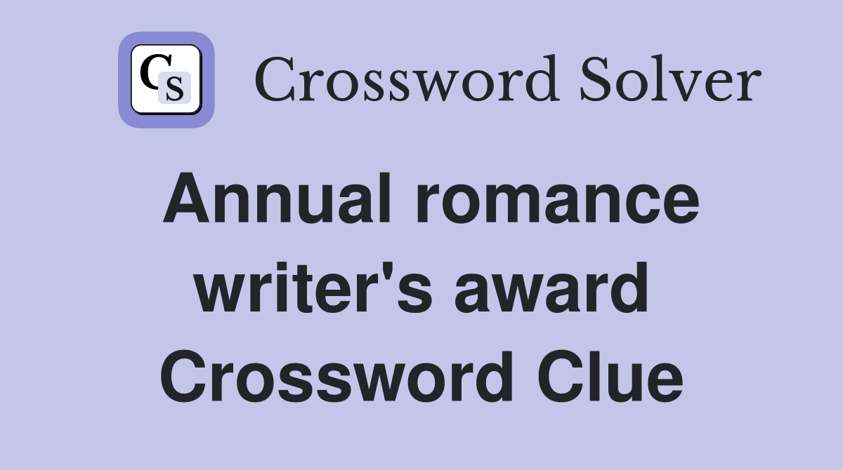 Annual romance writer's award Crossword Clue