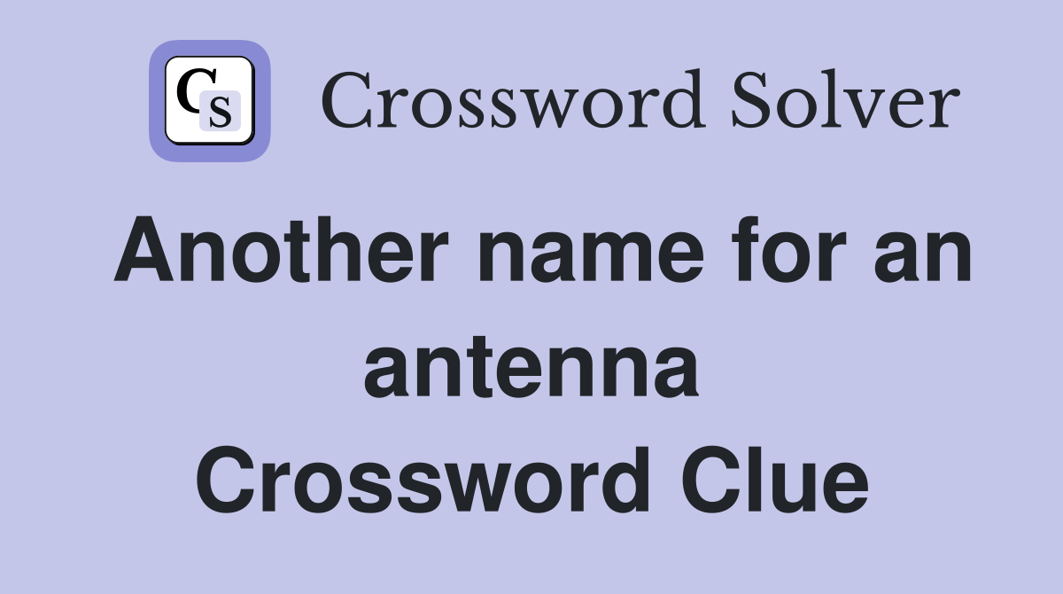 Another name for an antenna Crossword Clue