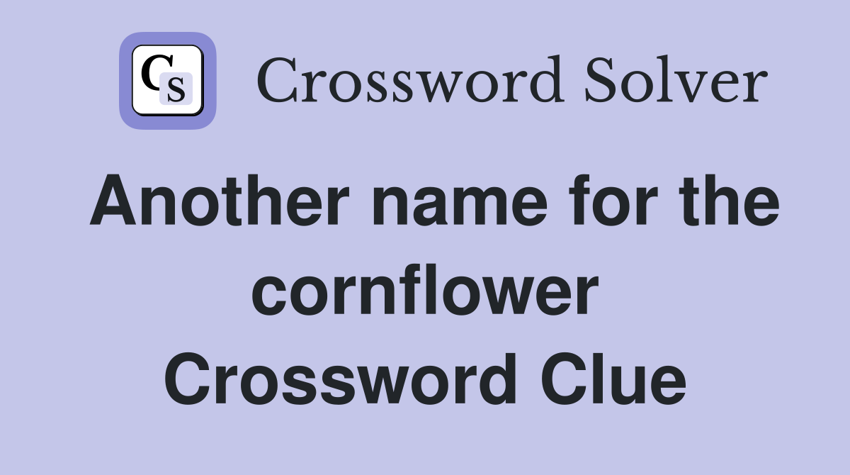 Another name for the cornflower Crossword Clue