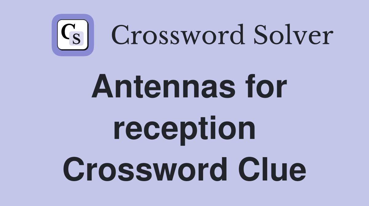 Antennas for reception Crossword Clue