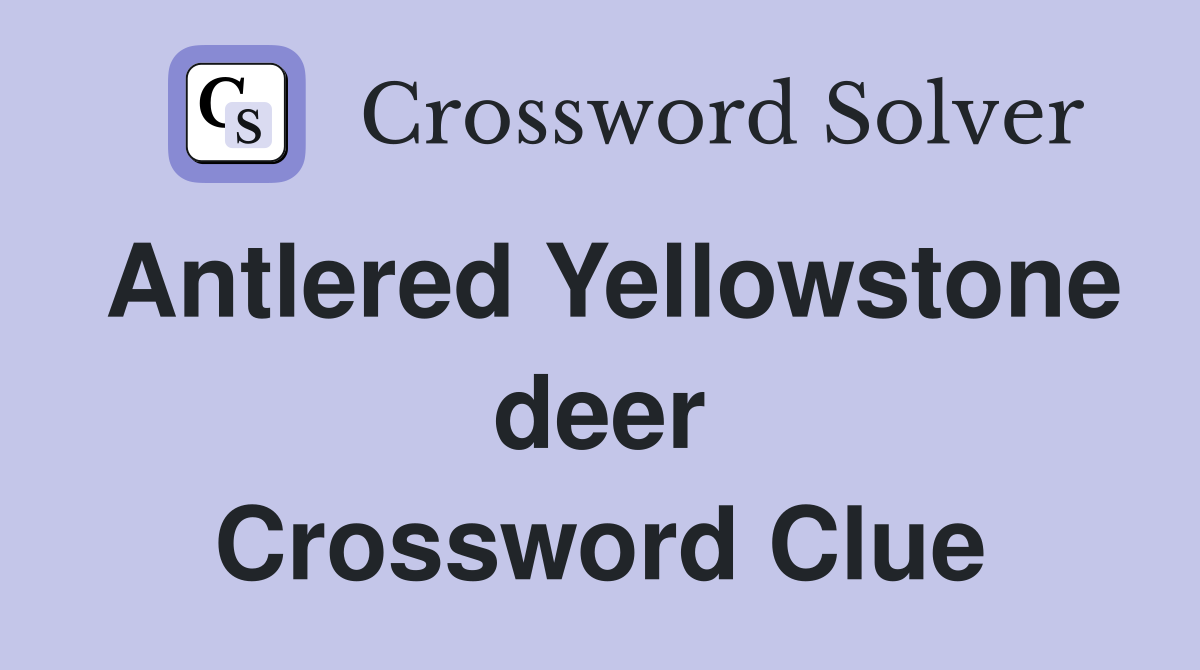 Antlered Yellowstone deer Crossword Clue