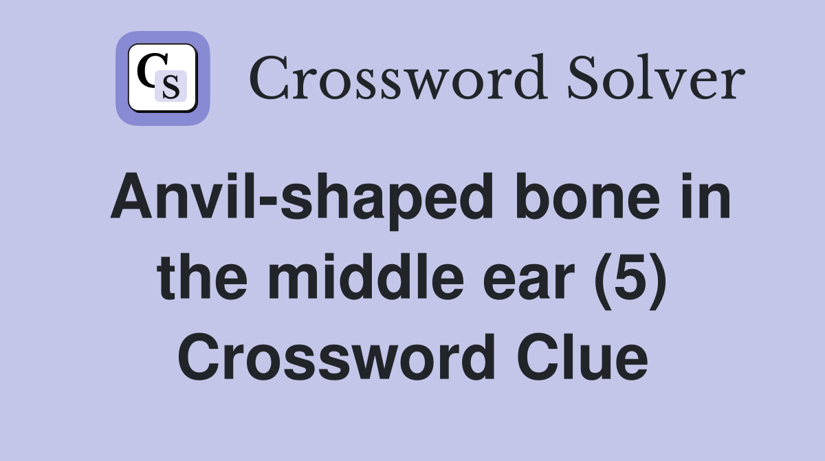Anvil-shaped bone in the middle ear (5) Crossword Clue
