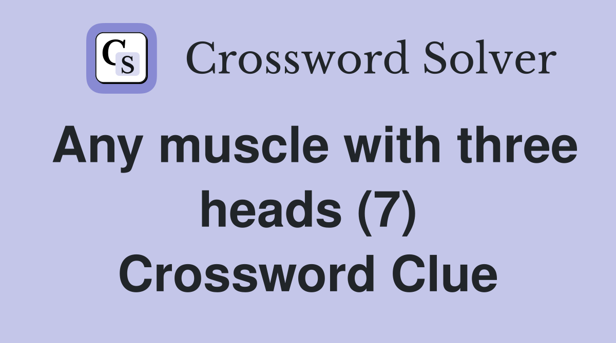 Any muscle with three heads (7) Crossword Clue