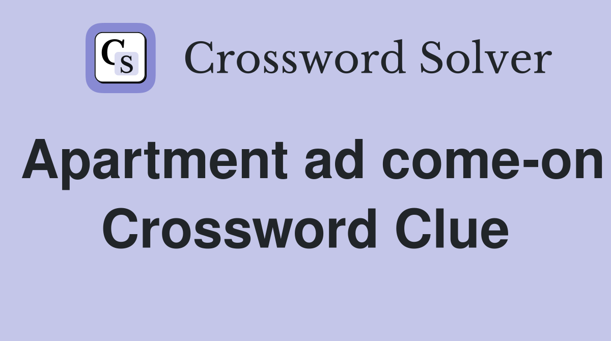 Apartment ad come-on Crossword Clue