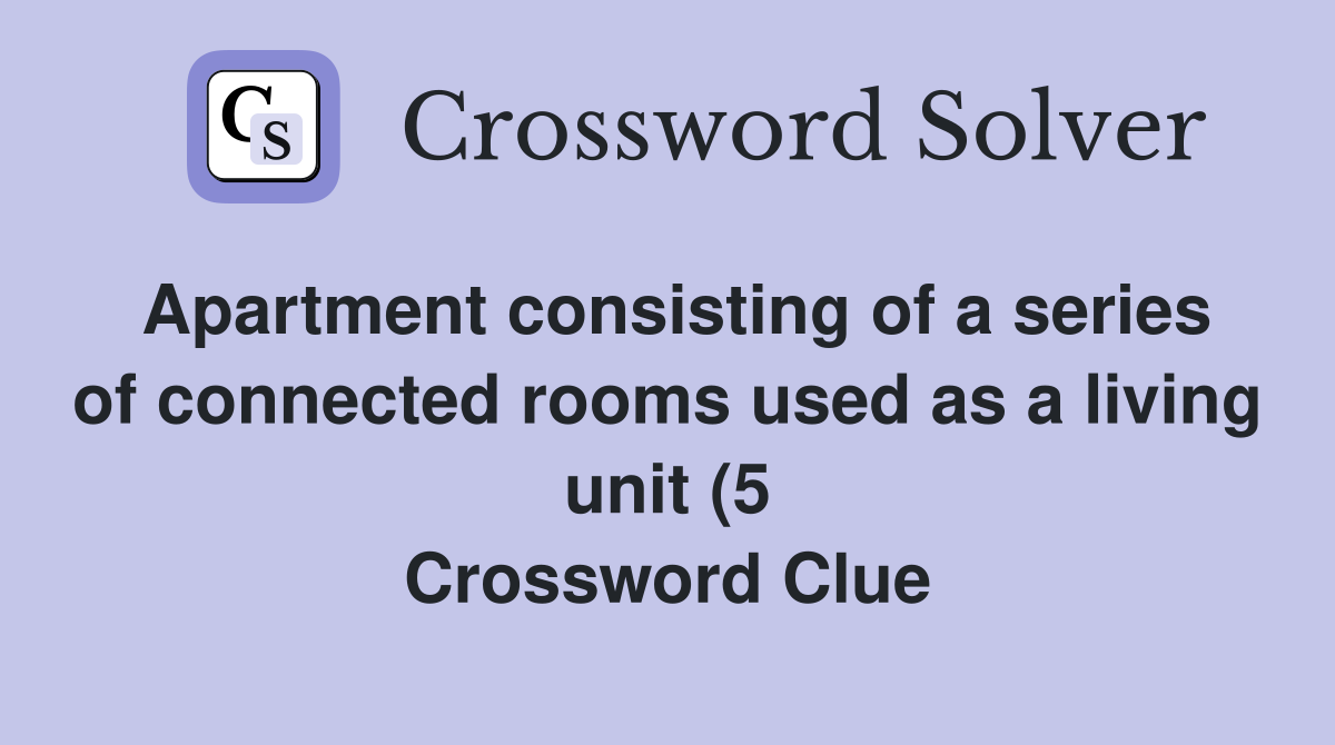 Apartment consisting of a series of connected rooms used as a living Apartment consisting of a series of connected rooms used as a living