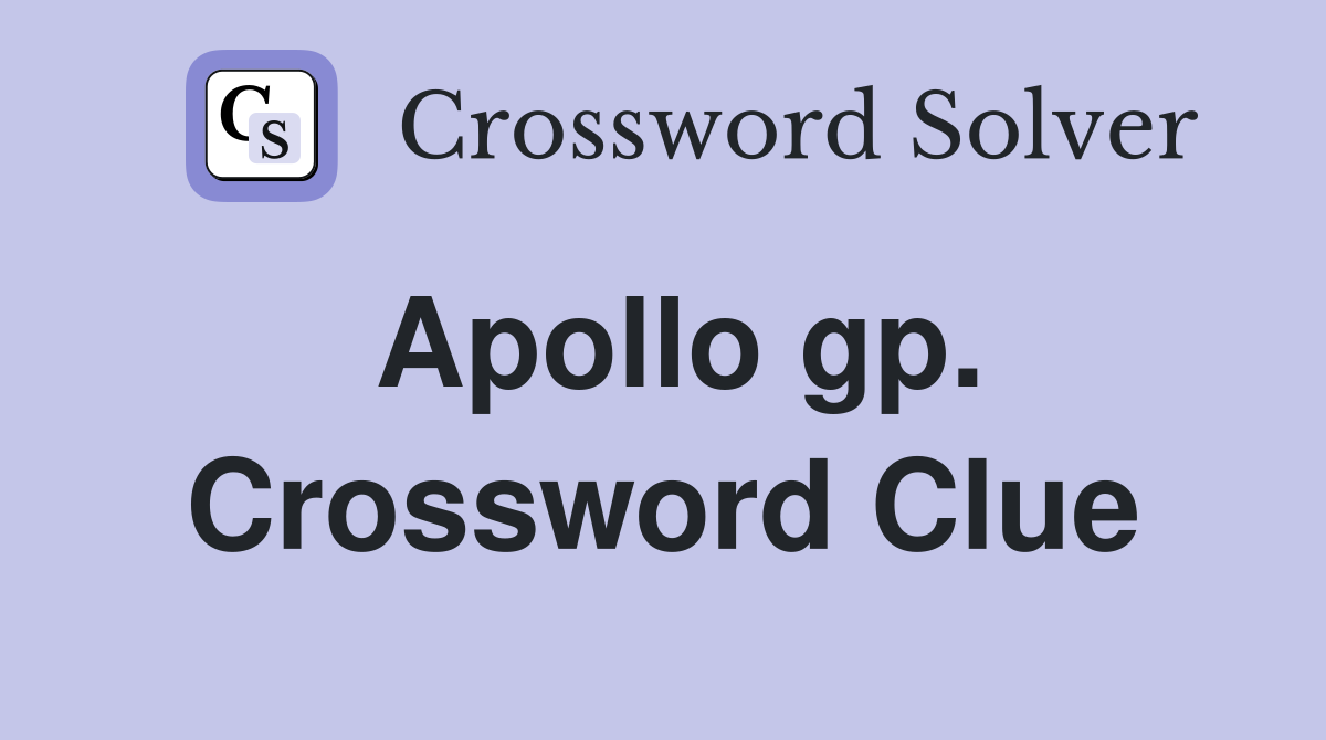 Apollo gp. Crossword Clue