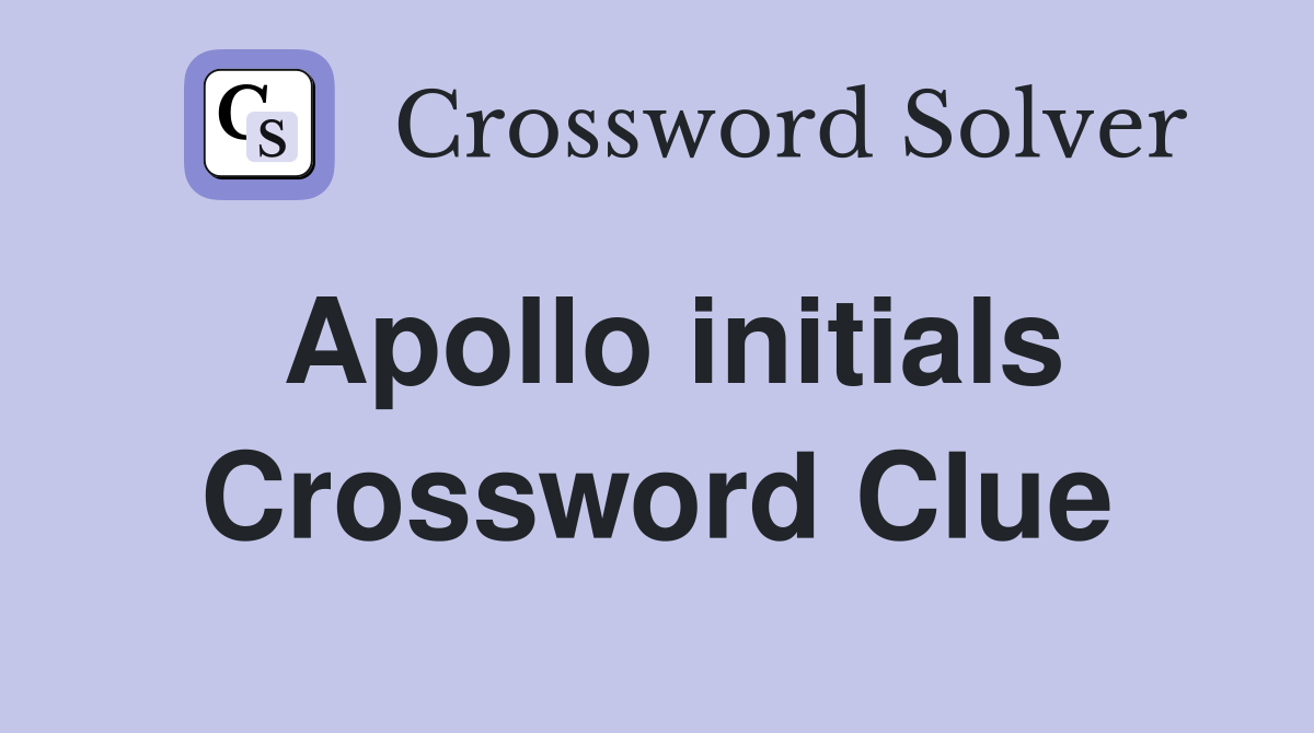Apollo initials Crossword Clue