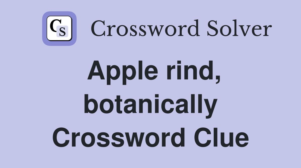 Apple rind, botanically Crossword Clue