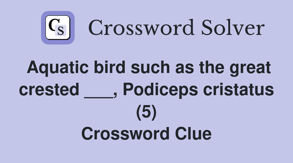 Aquatic bird such as the great crested Podiceps cristatus (5