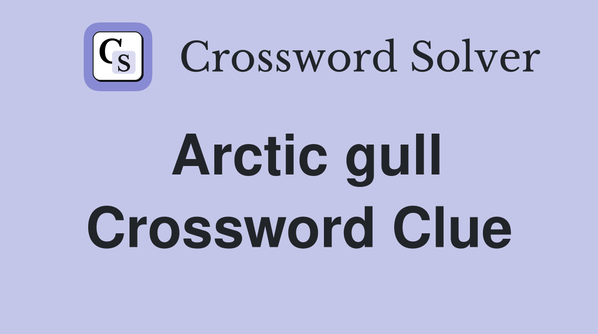 Arctic gull Crossword Clue