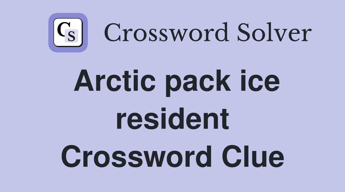 Arctic pack ice resident Crossword Clue