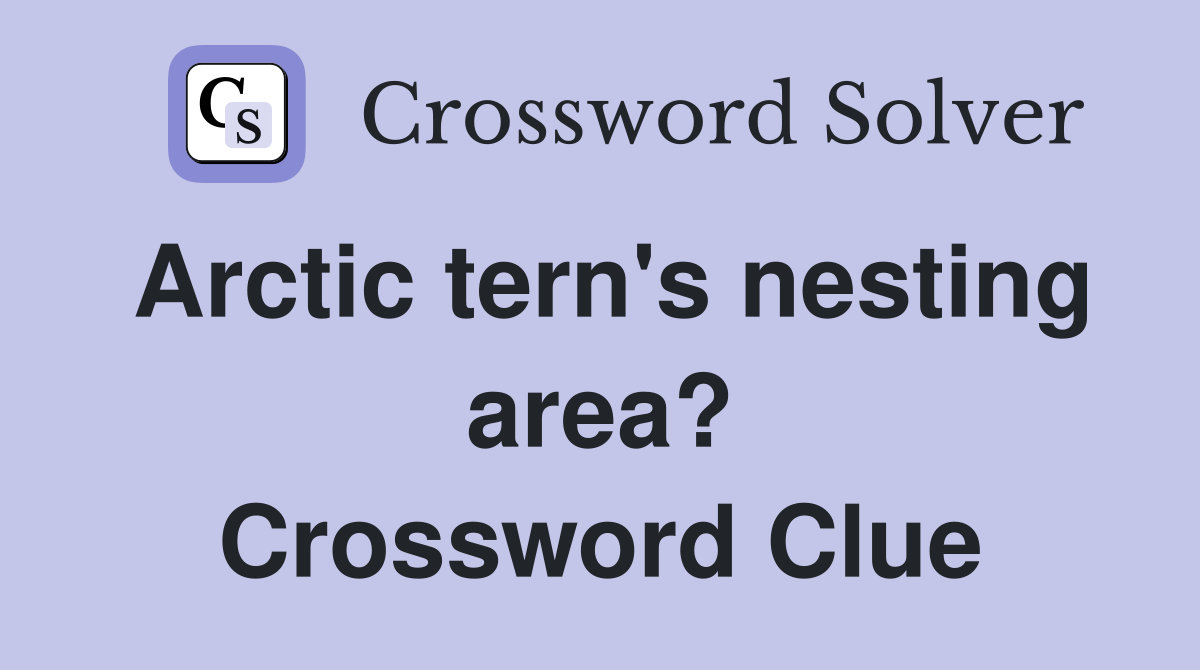 Arctic tern's nesting area? Crossword Clue