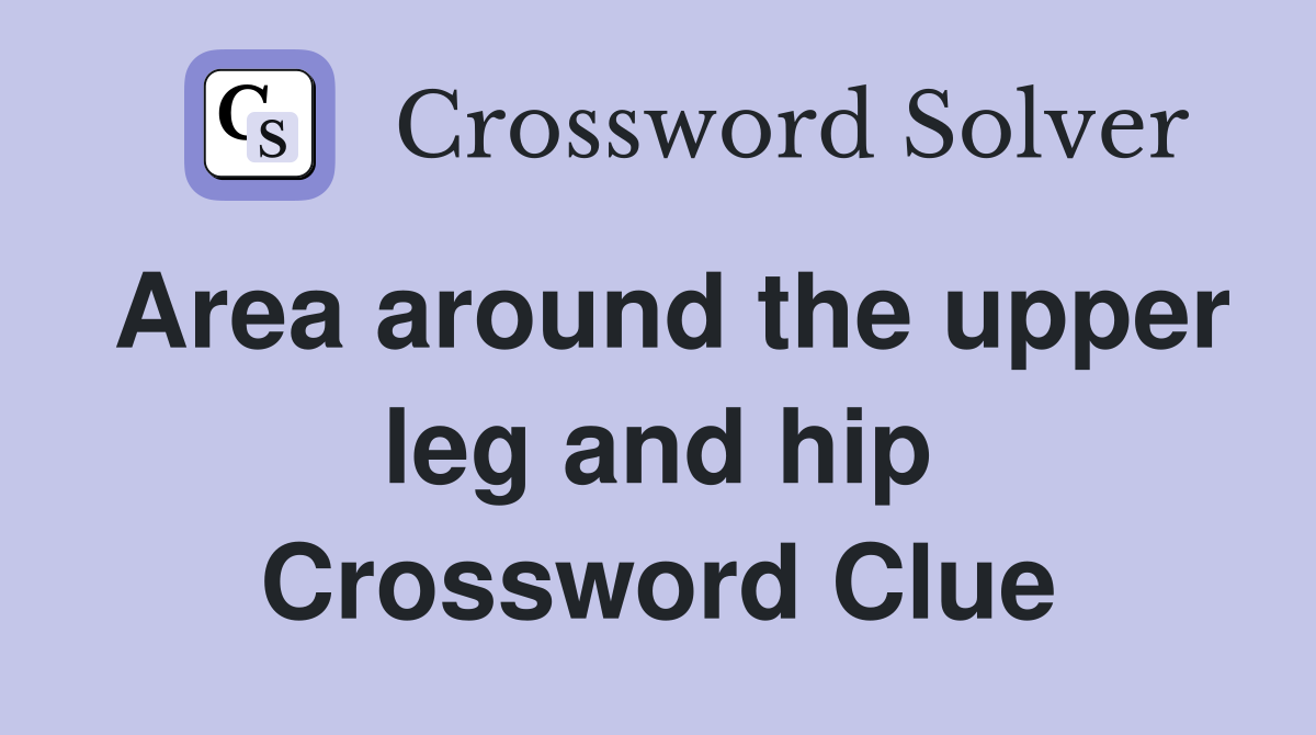 Area around the upper leg and hip Crossword Clue