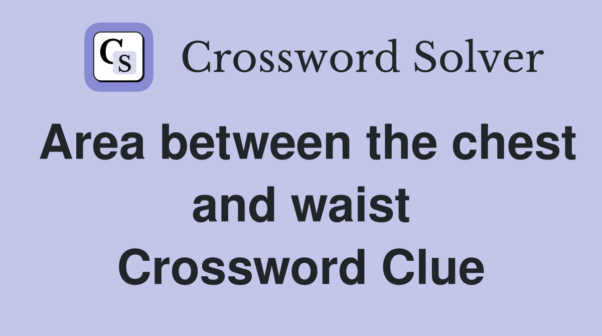 Area between the chest and waist Crossword Clue