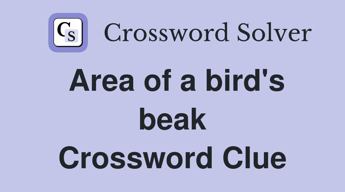 Area of a bird's beak Crossword Clue