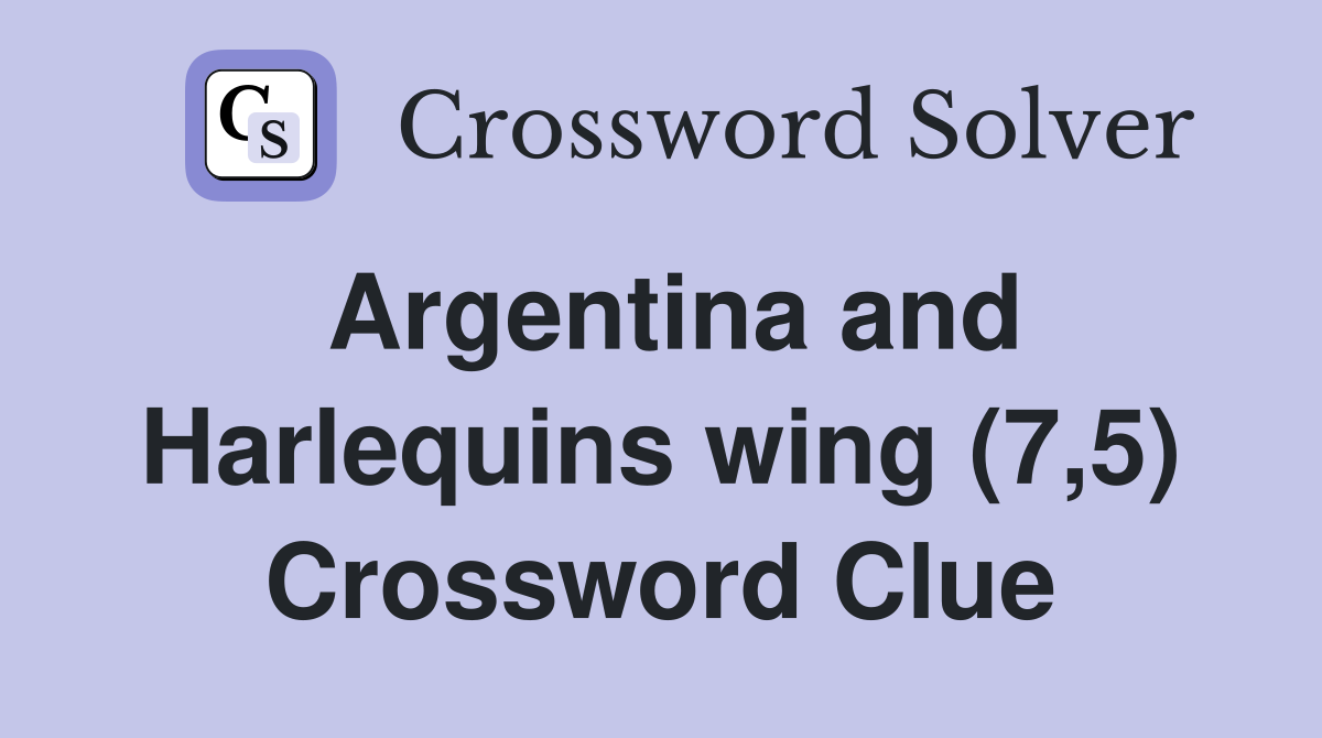 Argentina and Harlequins wing (7,5) Crossword Clue