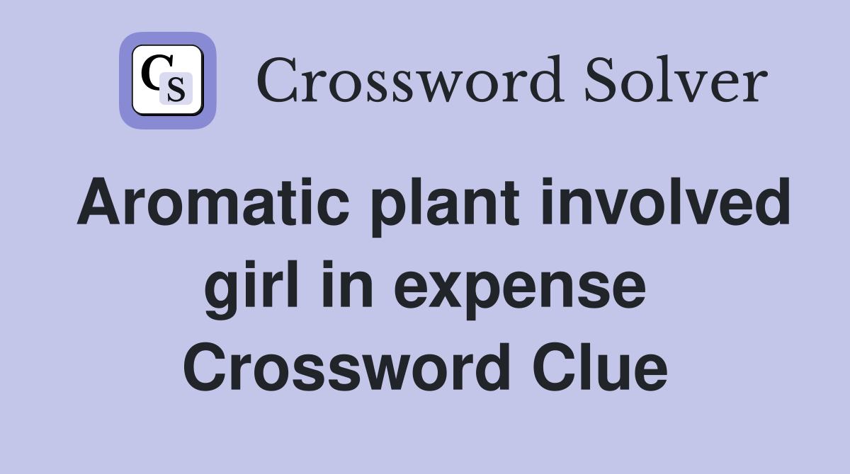 Aromatic plant involved girl in expense Crossword Clue
