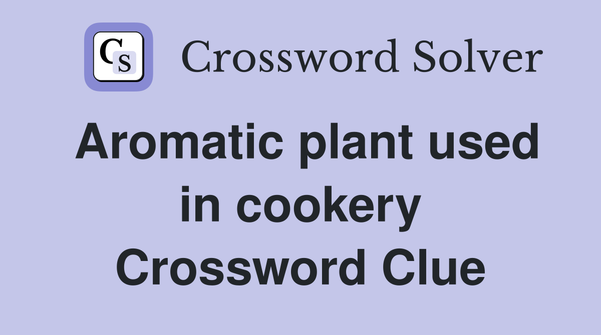Aromatic plant used in cookery Crossword Clue