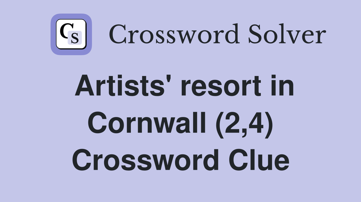 Artists' resort in Cornwall (2,4) Crossword Clue