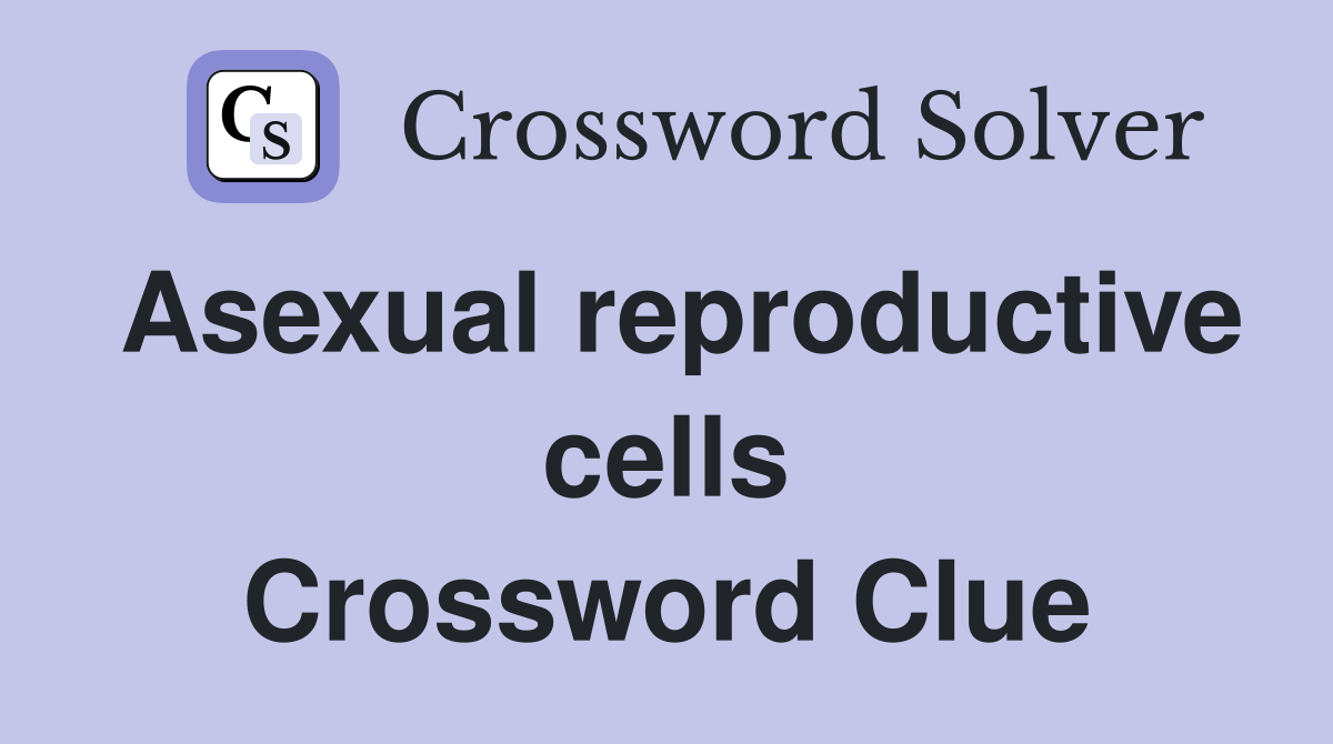 Asexual reproductive cells Crossword Clue