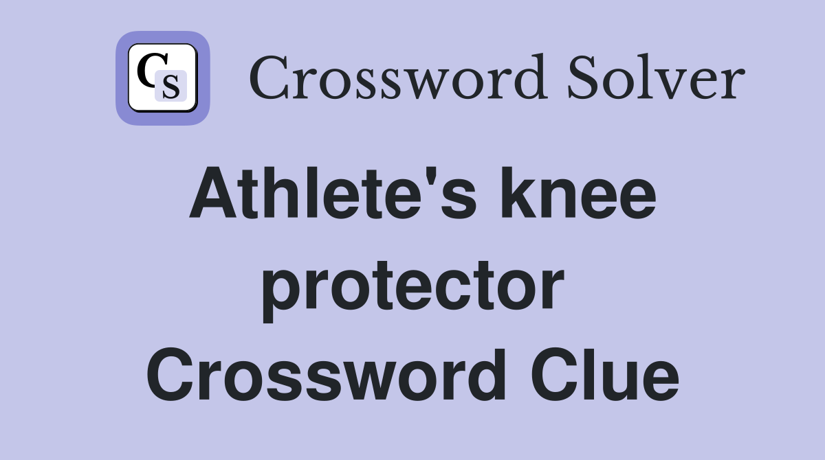 Athlete's knee protector Crossword Clue