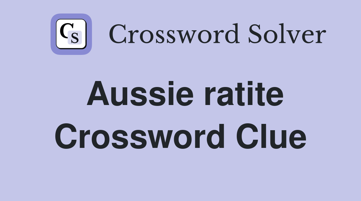 Aussie ratite Crossword Clue