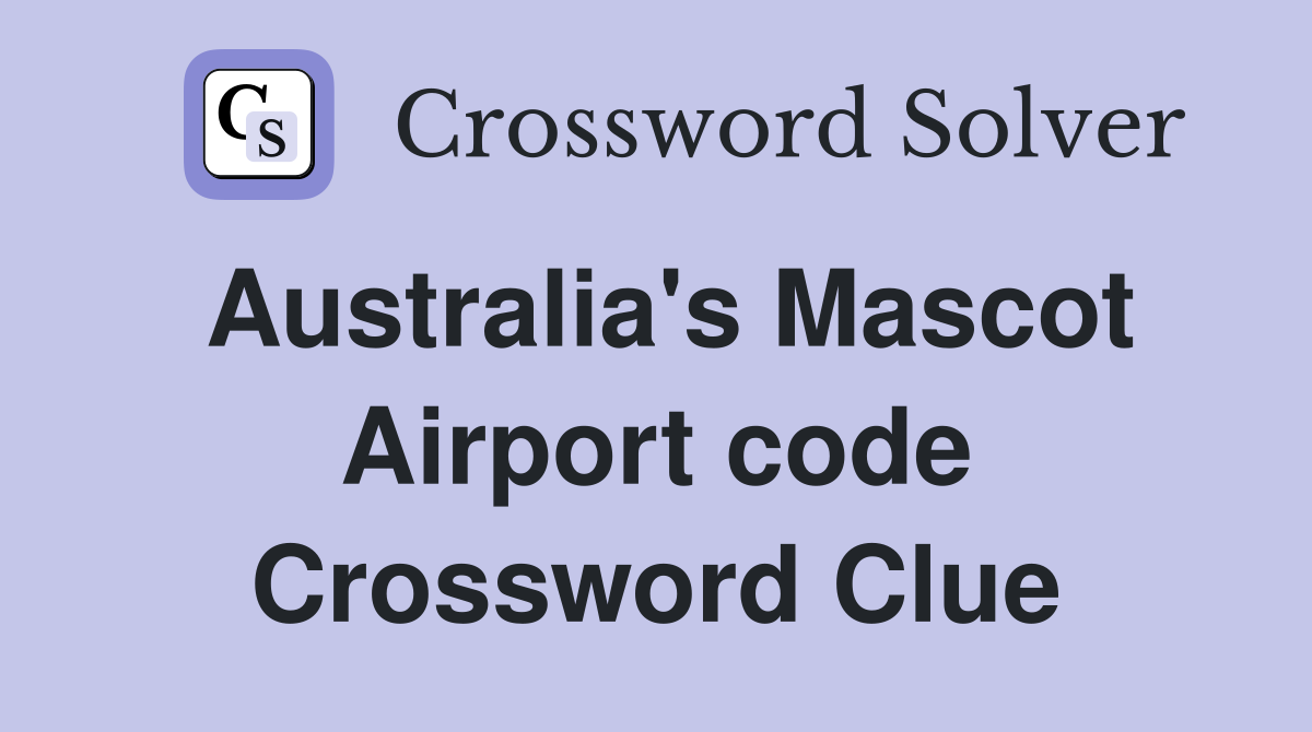 Australia's Mascot Airport code Crossword Clue