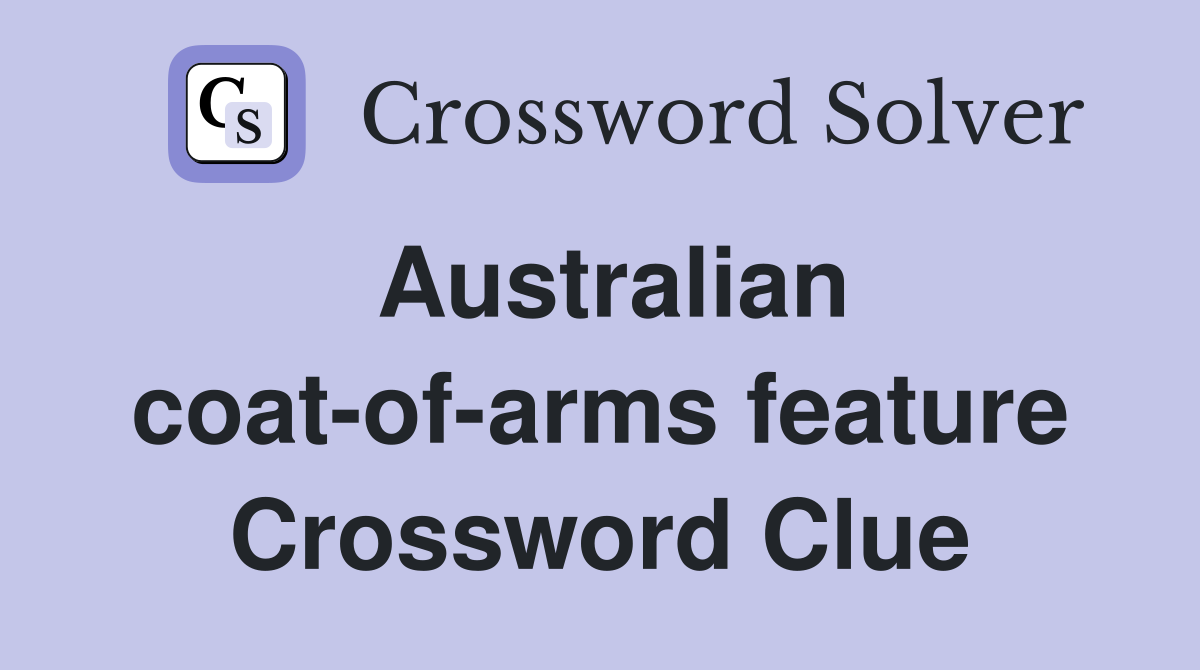 Australian coat-of-arms feature Crossword Clue