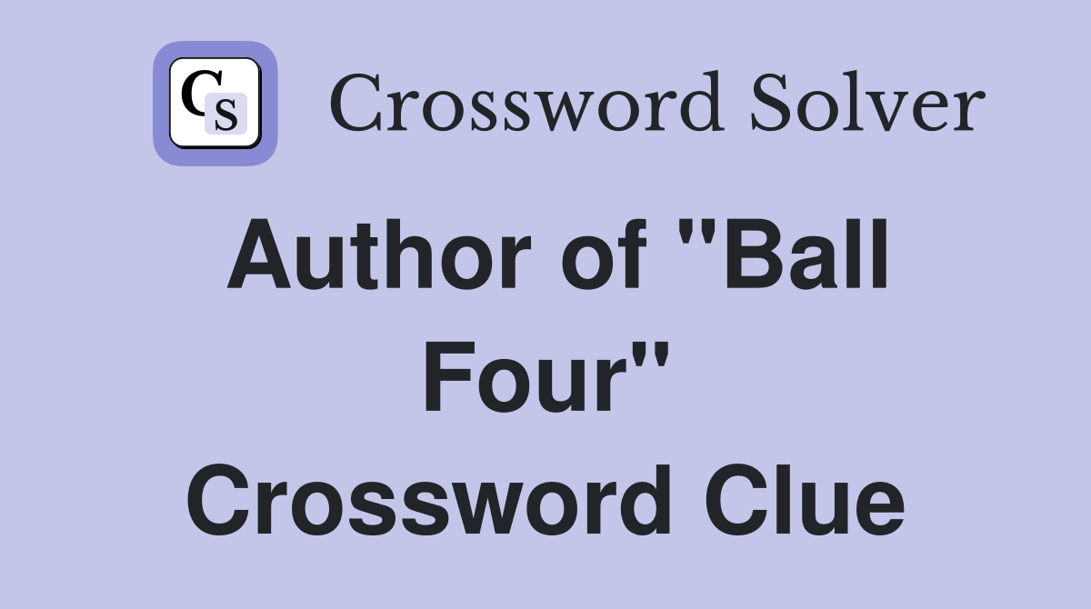 Author of "Ball Four" Crossword Clue