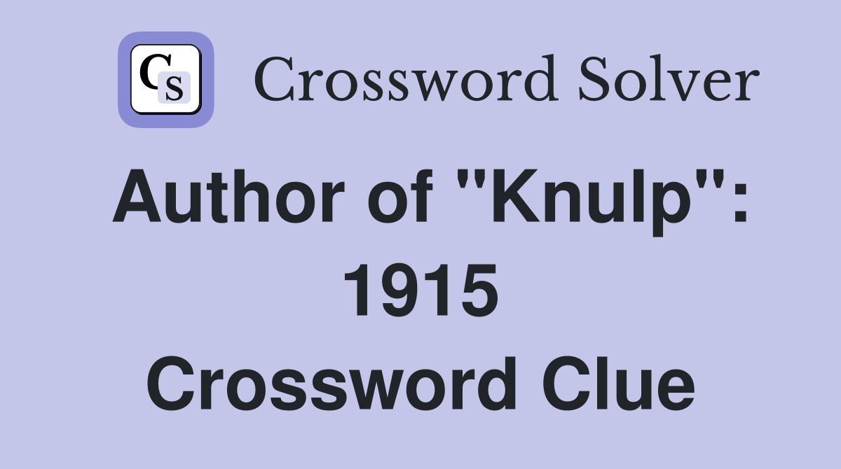 Author of "Knulp": 1915 Crossword Clue