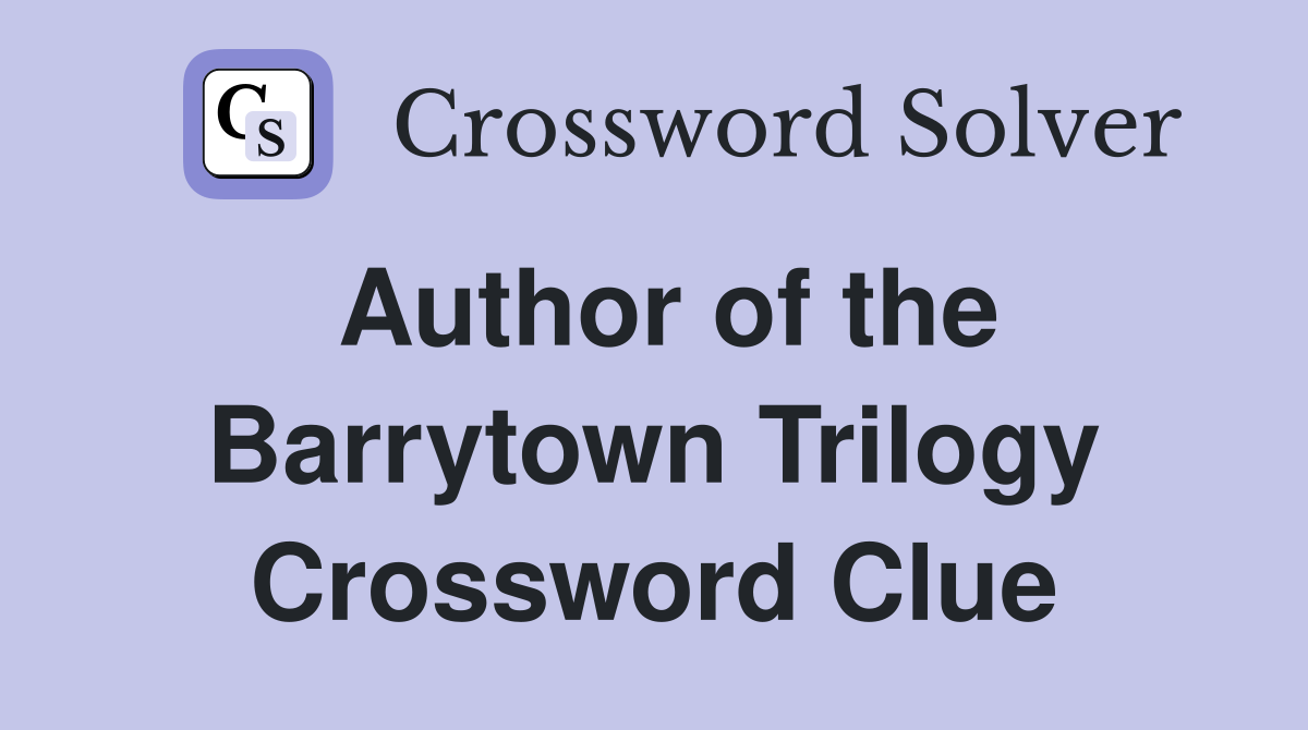 Author of the Barrytown Trilogy Crossword Clue