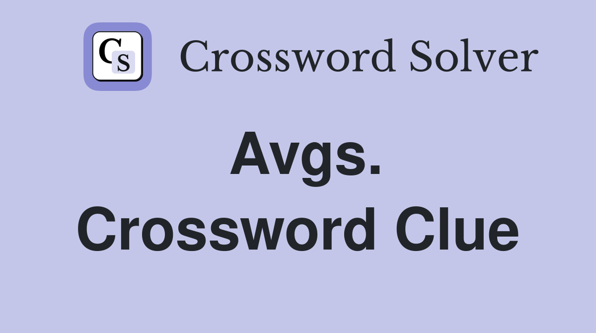 Avgs. Crossword Clue