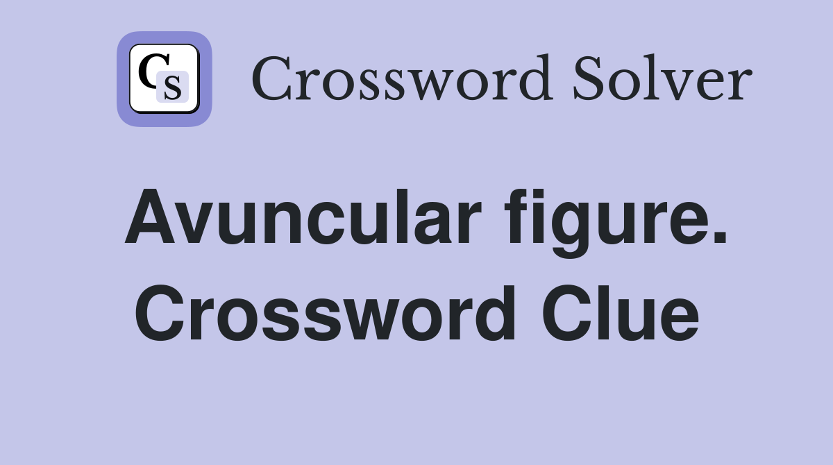 Avuncular figure. Crossword Clue