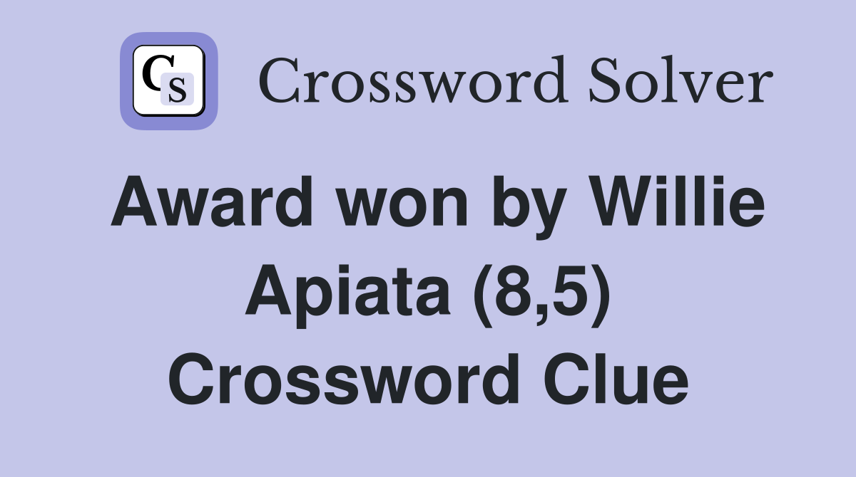 Award won by Willie Apiata (8,5) Crossword Clue