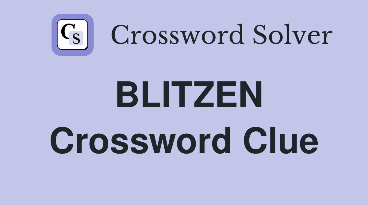 BLITZEN Crossword Clue