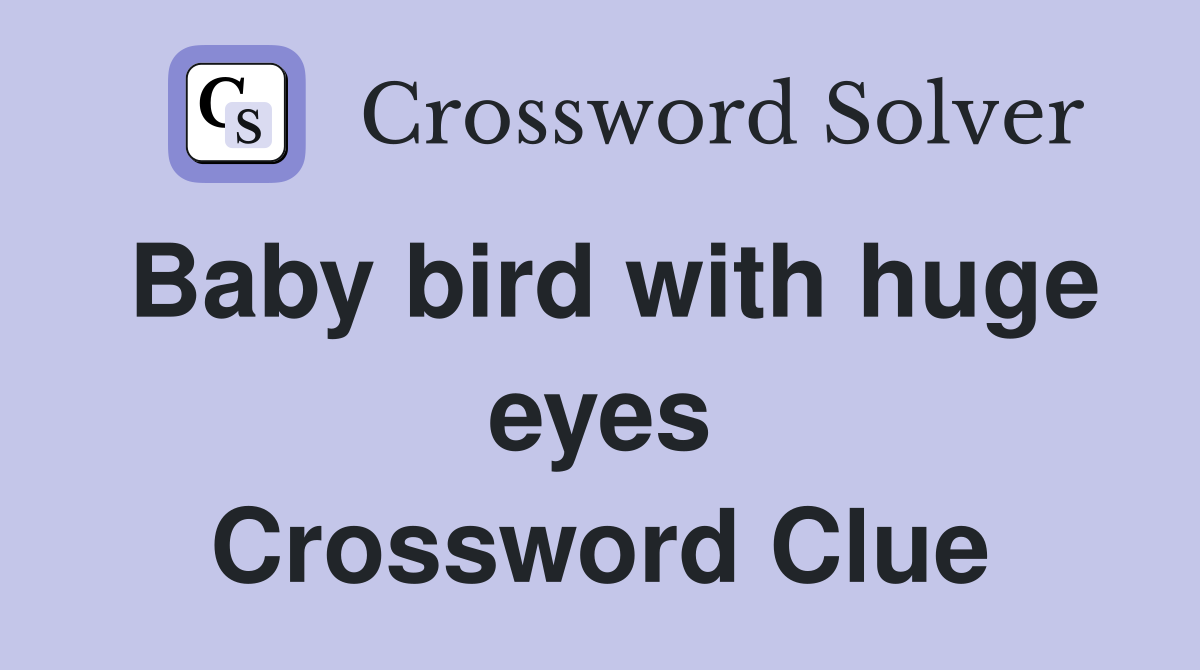 Baby bird with huge eyes Crossword Clue