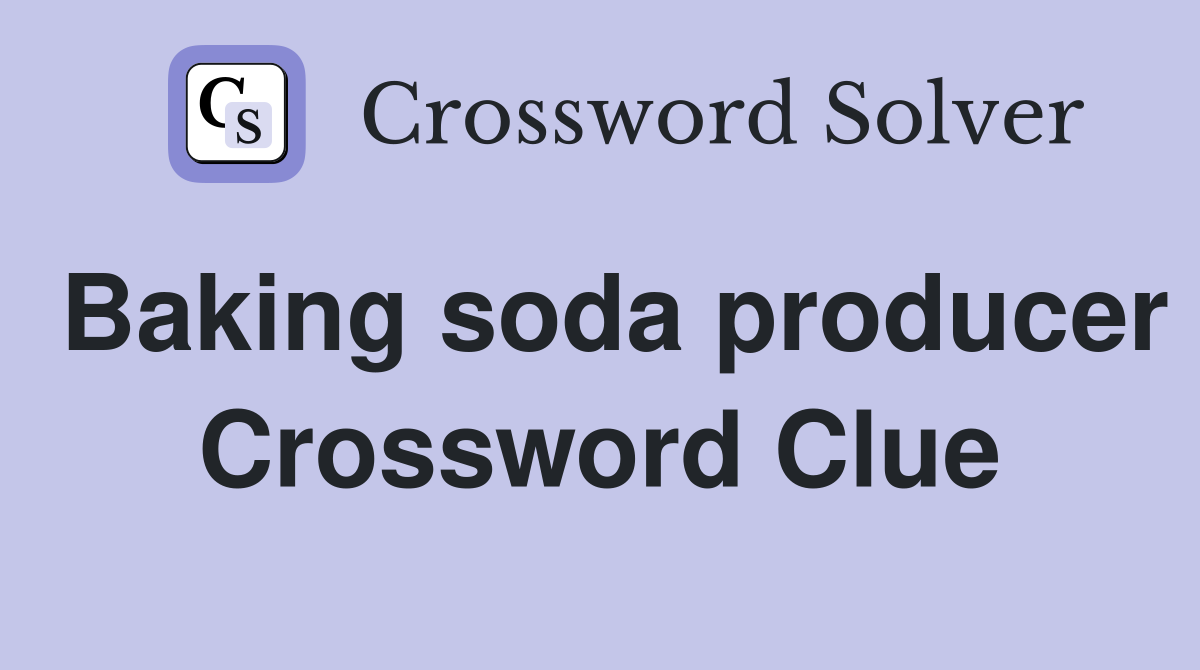 Baking soda producer Crossword Clue