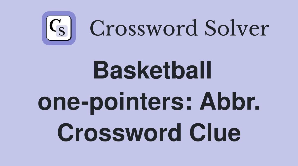 Basketball one-pointers: Abbr. Crossword Clue