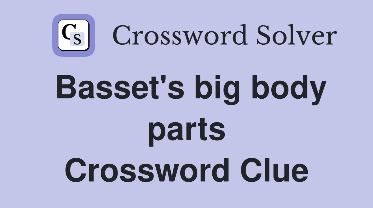 Basset's big body parts Crossword Clue