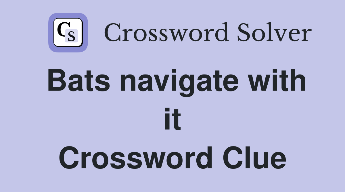Bats navigate with it Crossword Clue