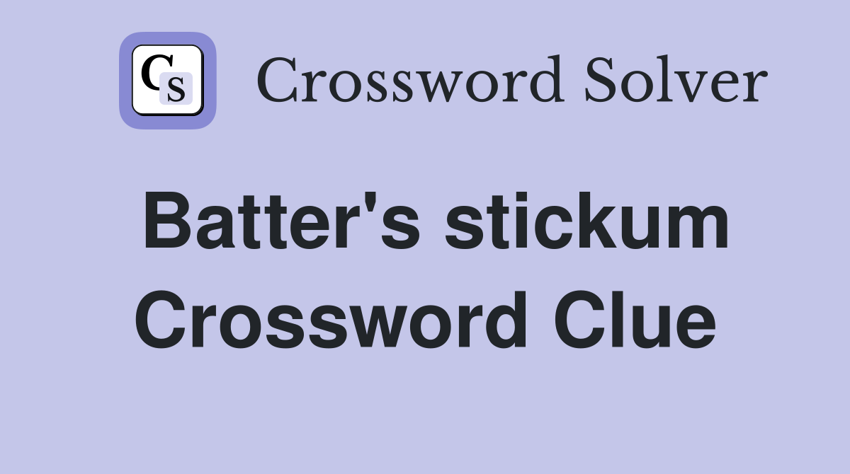 Batter's stickum Crossword Clue