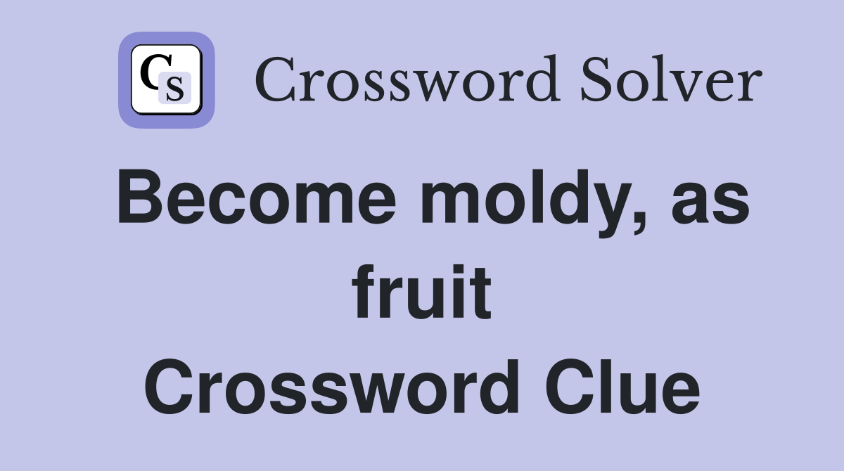 Become moldy, as fruit Crossword Clue