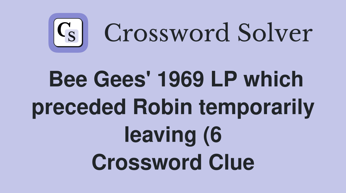 Bee Gees #39 1969 LP which preceded Robin temporarily leaving (6 Bee Gees #39 1969 LP which preceded Robin temporarily leaving (6