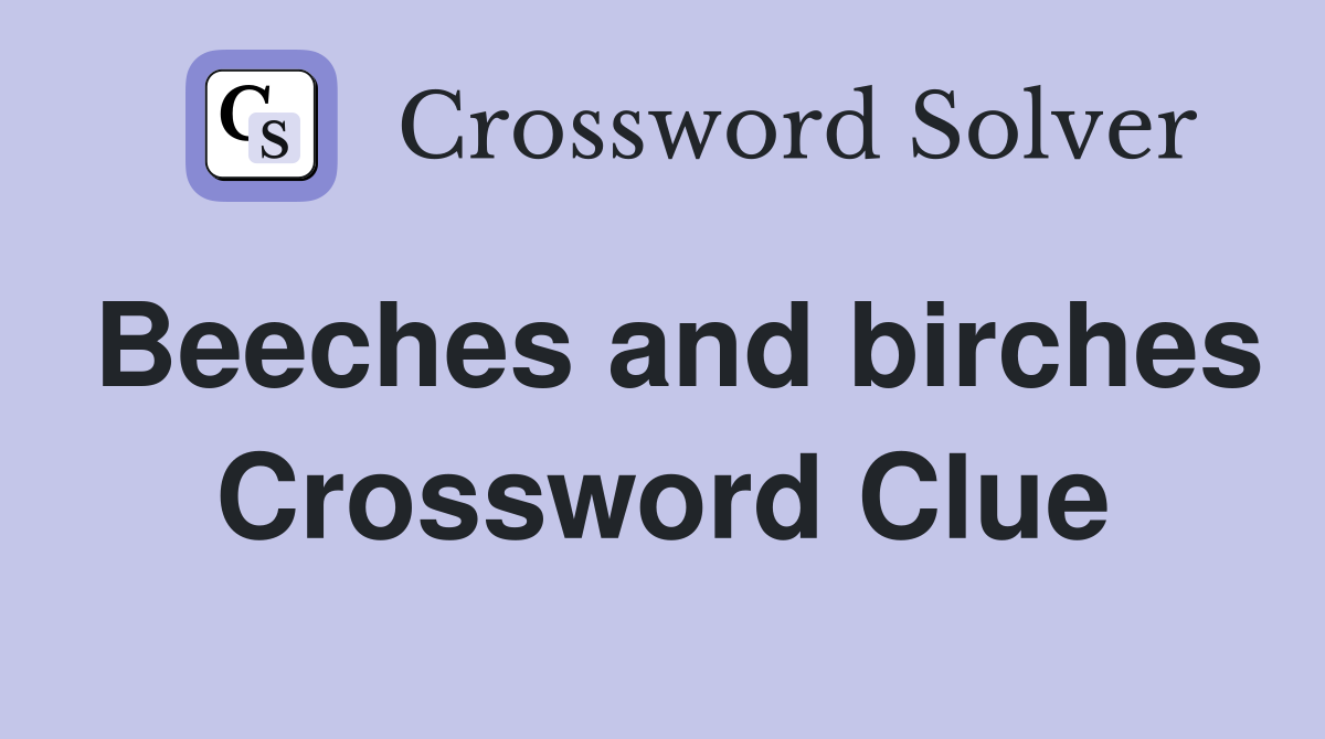 Beeches and birches Crossword Clue