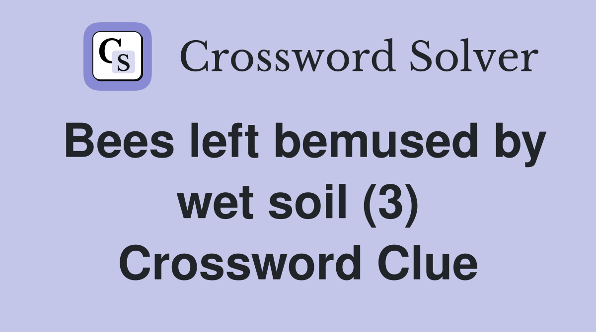 Bees left bemused by wet soil (3) Crossword Clue